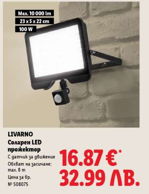 LIVARNO Соларен LED прожектор