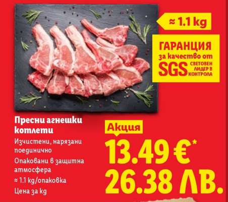 Пресни агнешки котлети