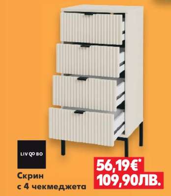 Скрин с 4 чекмеджета