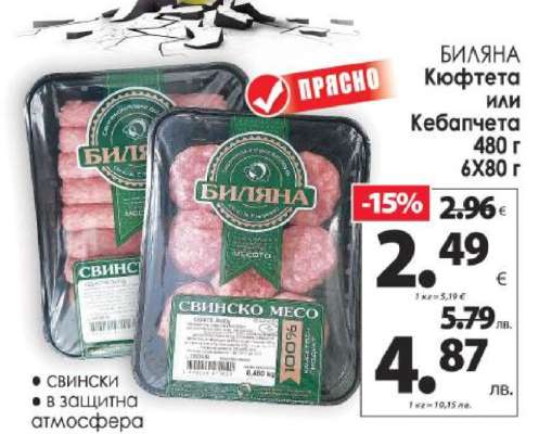 БИЛЯНА Кюфтета или Кебапчета