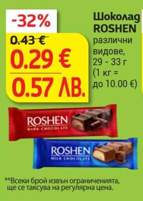 Шоколад ROSHEN