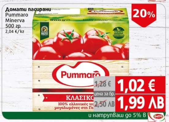 Домати пасирани Pummaro Minerva