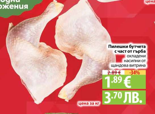 Пилешки бутчета с част от гърба