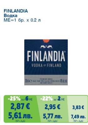 FINLANDIA Водка