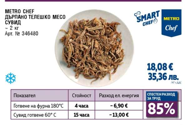 METRO CHEF ДЪРПАНО ТЕЛЕШКО МЕСО СУВИД