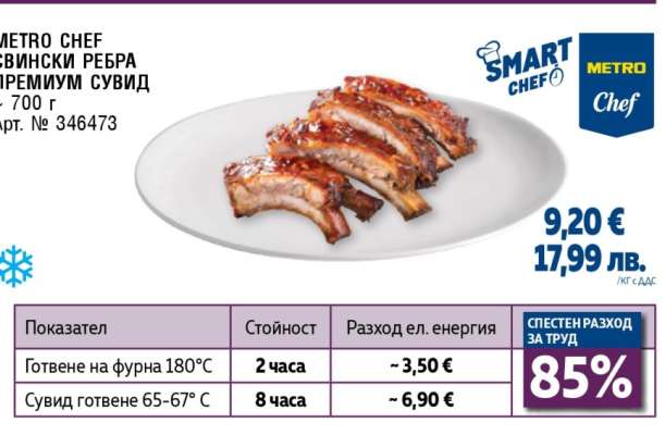 МЕТРО CHEF СВИНСКИ РЕБРА ПРЕМИУМ СУВИД