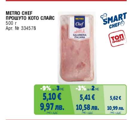METRO CHEF ПРОШУТО КОТО СЛАЙС