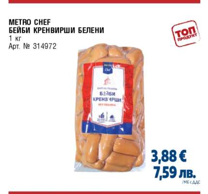 METRO CHEF БЕЙБИ КРЕНВИРШИ БЕЛЕНИ