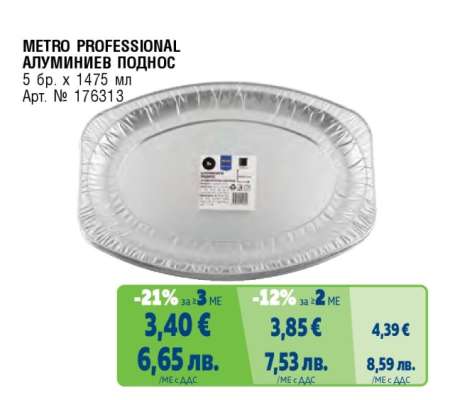 METRO PROFESSIONAL АЛУМИНИЕВ ПОДНОС