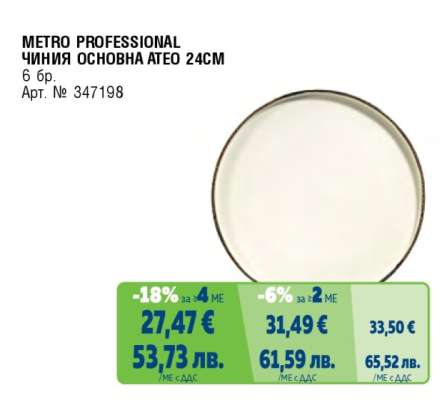 METRO PROFESSIONAL ЧИНИЯ ОСНОВНА ATEO 24CM