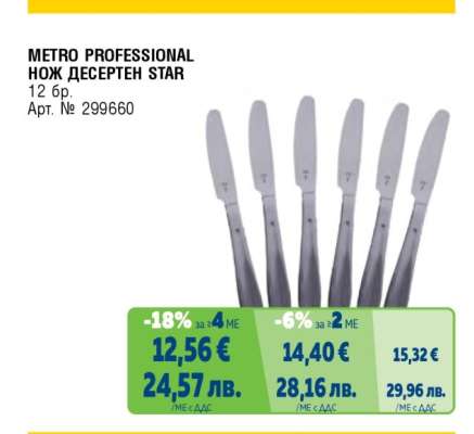 METRO PROFESSIONAL НОЖ ДЕСЕРТЕН STAR