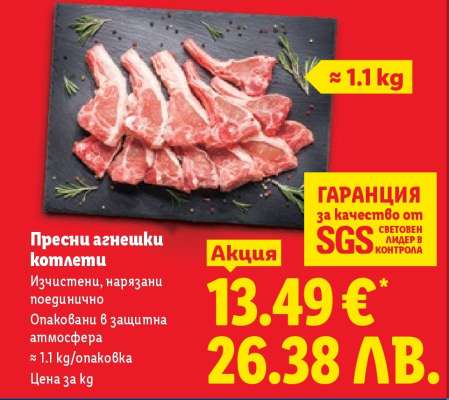 Пресни агнешки котлети