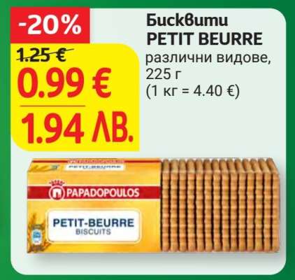Бисквити Petit-Beurre