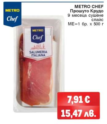 METRO CHEF Прошуто Крудо