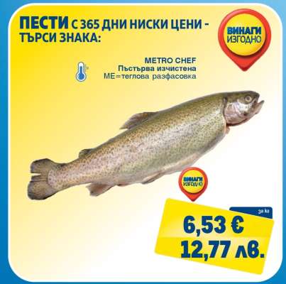 Пъстърва изчистена