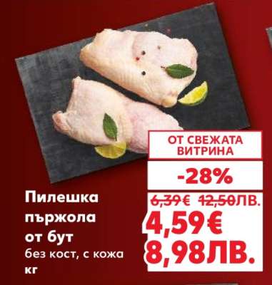 Пилешка пържола от бут