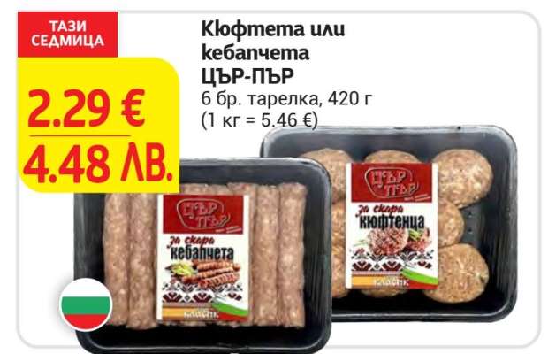 Кюфтета или кебапчета ЦЪР-ПЪР