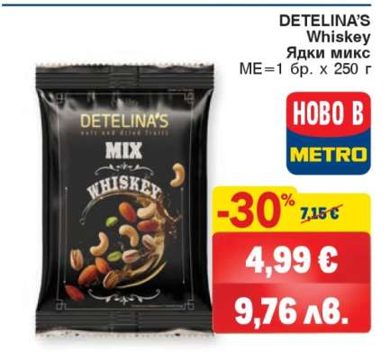 DETELINA’S Whiskey Ядки микс
