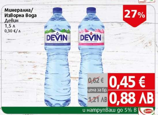 Минерална/Изворна вода Девин