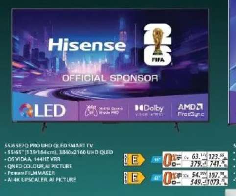 Hisense 55/65E7Q PRO UHD QLED SMART TV