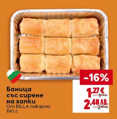 Баница със сирене на хапки
