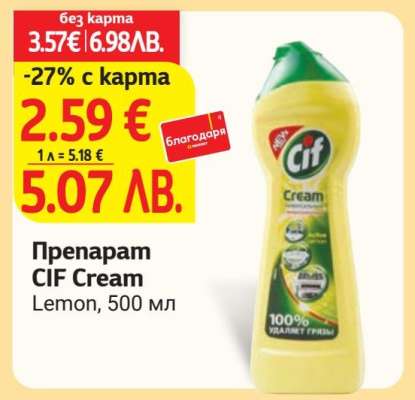 Препарат CIF Cream