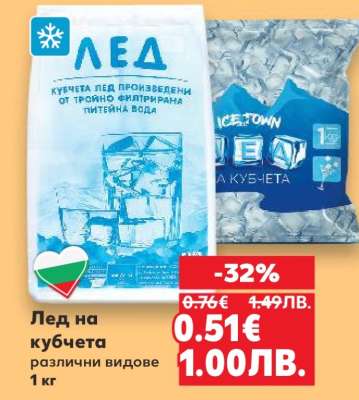 Лед на кубчета