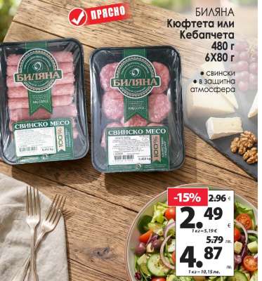 БИЛЯНА Кюфтета или Кебапчета