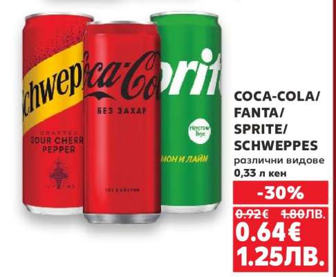 COCA COLA/FANTA/SPRITE/SCHWEPPES