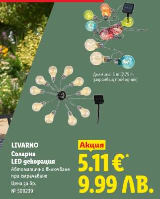 LIVARNO Соларна LED декорация