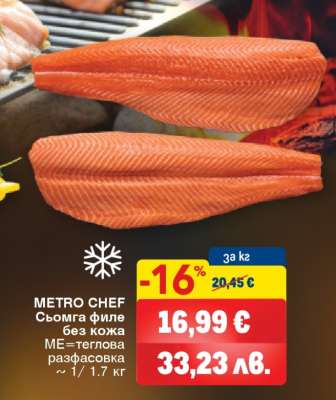 METRO CHEF Сьомга филе без кожа