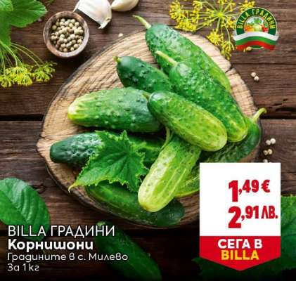 BILLA ГРАДИНИ Корнишони