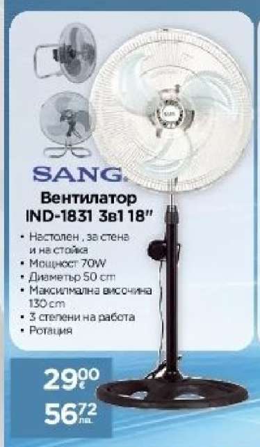 Вентилатор IND-1831 3в1 18''