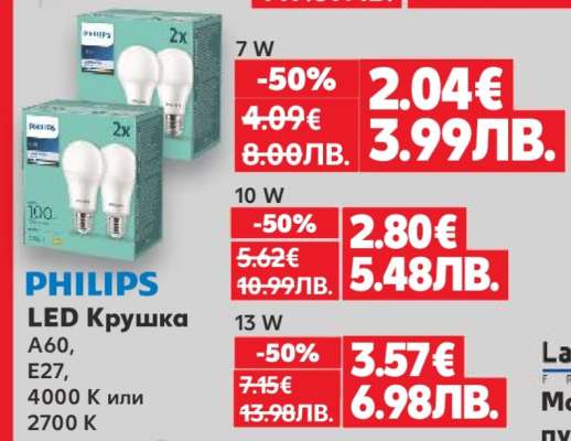 PHILIPS LED КРУШКА