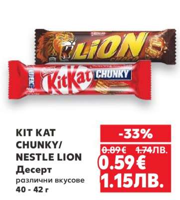KIT KAT CHUNKY/NESTLE LION