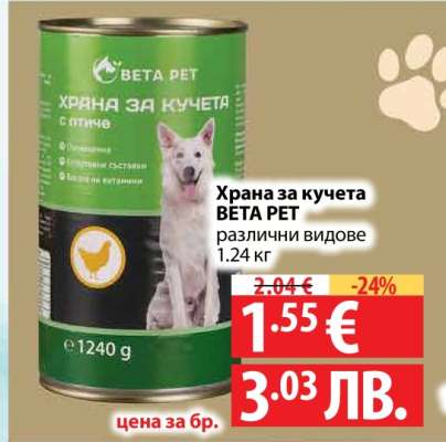 ХРАНА ЗА КУЧЕТА BETA PET