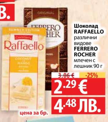 Шоколад RAFFAELLO