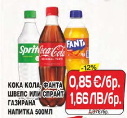 Кока Кола, Фанта, Швепс или Спрайт