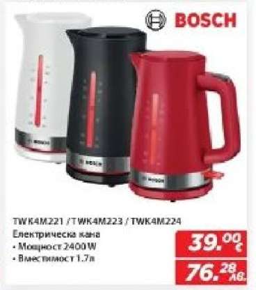 Bosch TWK4M221 / TWK4M223 / TWK4M224