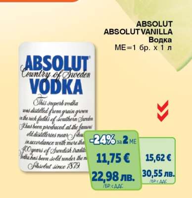 ABSOLUT ABSOLUT VANILLA