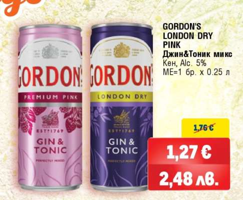 GORDON'S LONDON DRY PINK