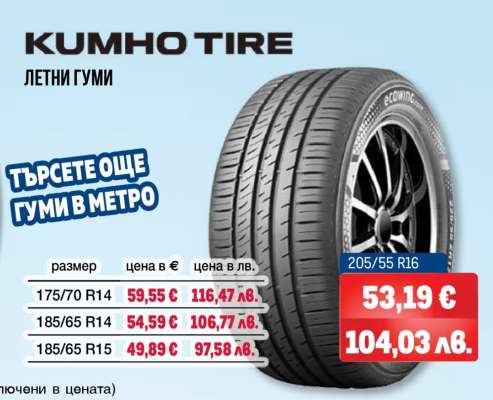 Kumho Tire Летни гуми 205/55 R16