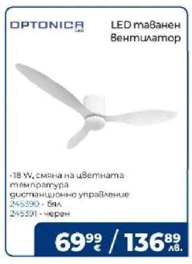 LED таванен вентилатор