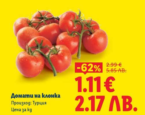 Домати на клонка