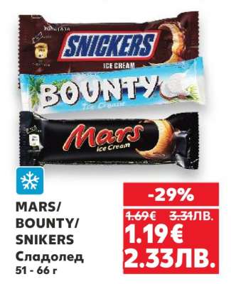 MARS/BOUNTY/SNIKERS