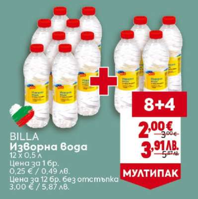 BILLA Изворна вода