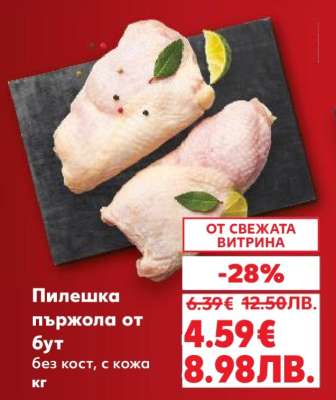 Пилешка пържола от бут