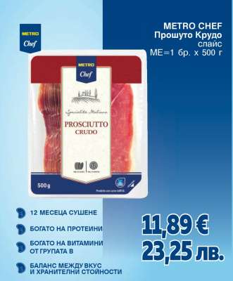 METRO CHEF Прошуто Крудо