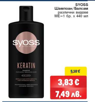 SYOSS Шампоан/Балсам