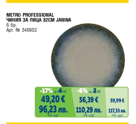 METRO PROFESSIONAL ЧИНИЯ ЗА ПИЦА 32CM JANINA